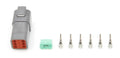 QUICKCAR RACING PRODUCTS 71-361 Deutsch 6-Pin Male Electrical Connector with Housing, Pins, and Wedge Locks