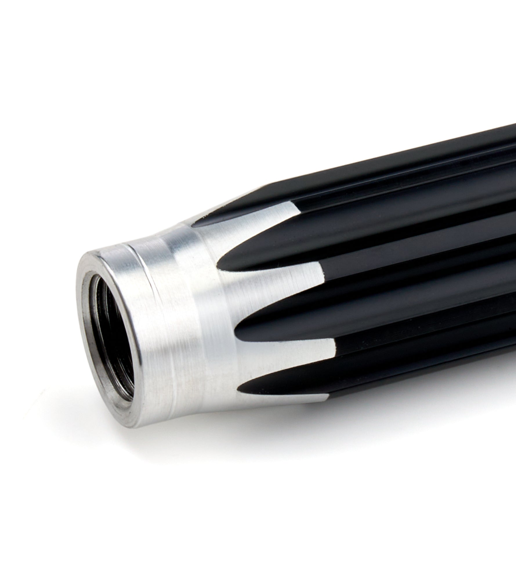 QuickCar Racing Products QRP75-050 3/4 Inch Aluminum Scalloped Suspension Tube, 5 Inch Length, Black Anodized Finish