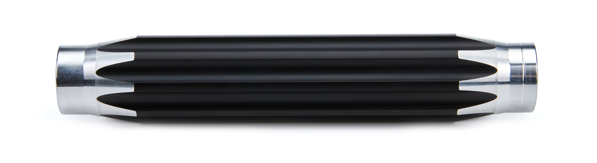 QuickCar Racing Products 75-065 3/4 Inch Aluminum Scalloped Suspension Tube, 6.5 Inches Long, Black Anodized and Natural Finish