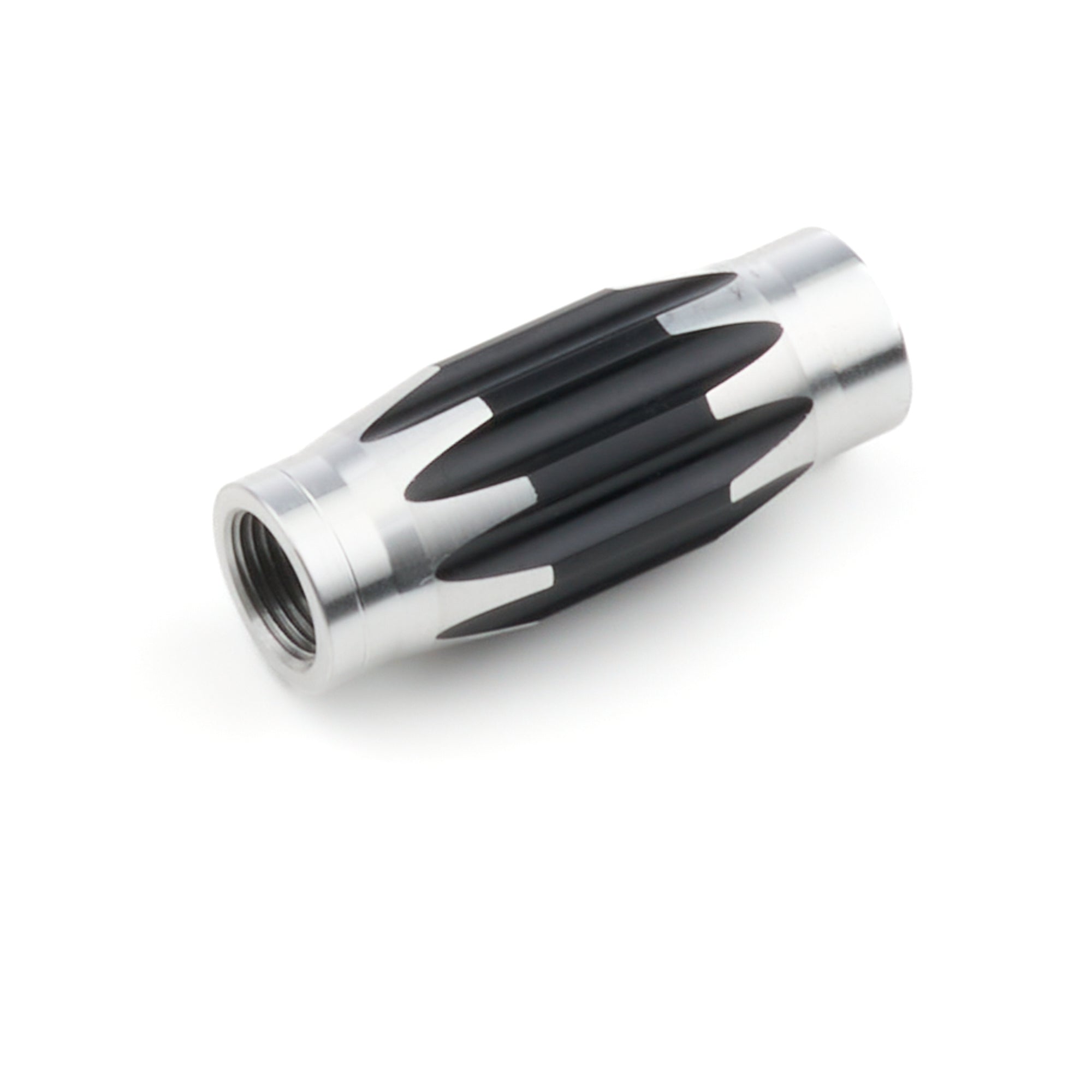 QUICKCAR Racing Products 75-255 Aluminum Scalloped Suspension Tube, 25.5 Inch Length, 3/4-16 Female Thread, Black Anodized Finish