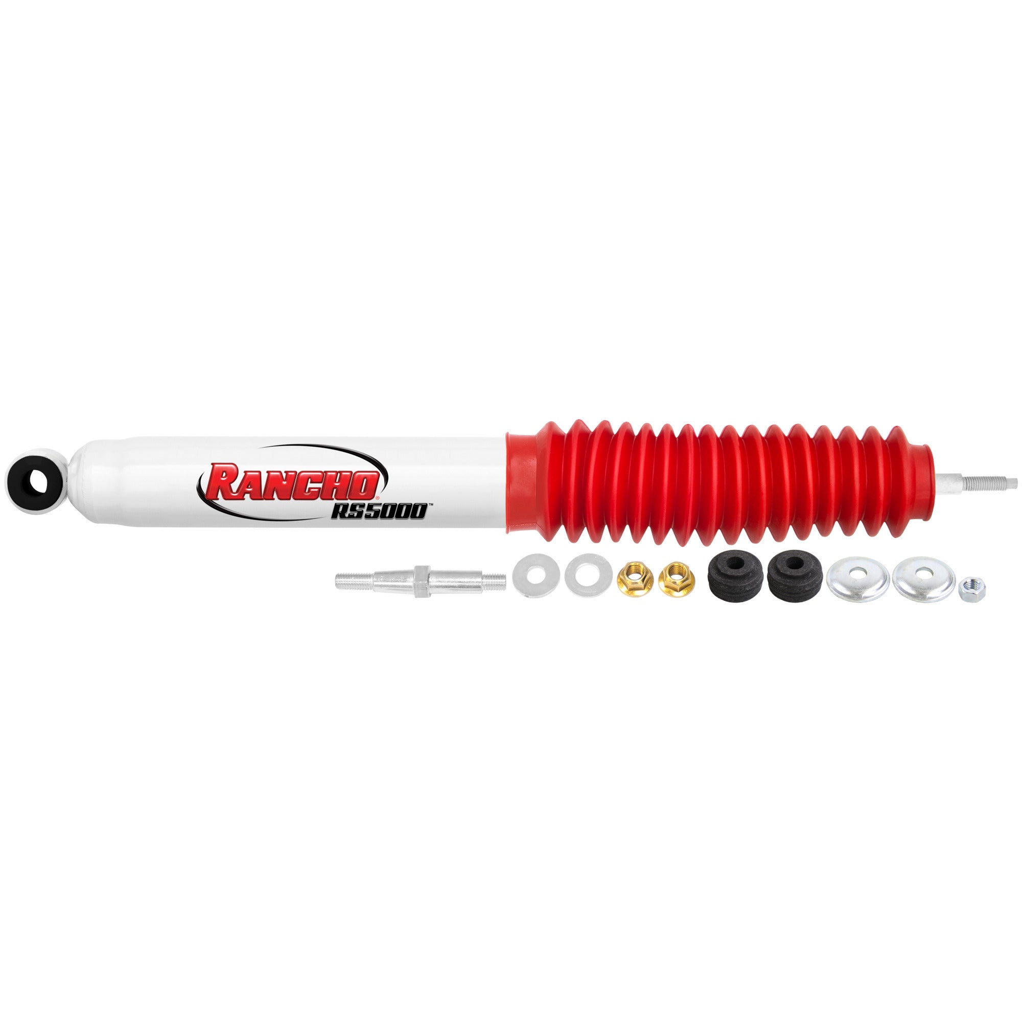 Rancho RS5413 Steering Stabilizer Shock for Trucks and SUVs, 15.63 in Compressed, 27.44 in Extended, 2.17 in Diameter