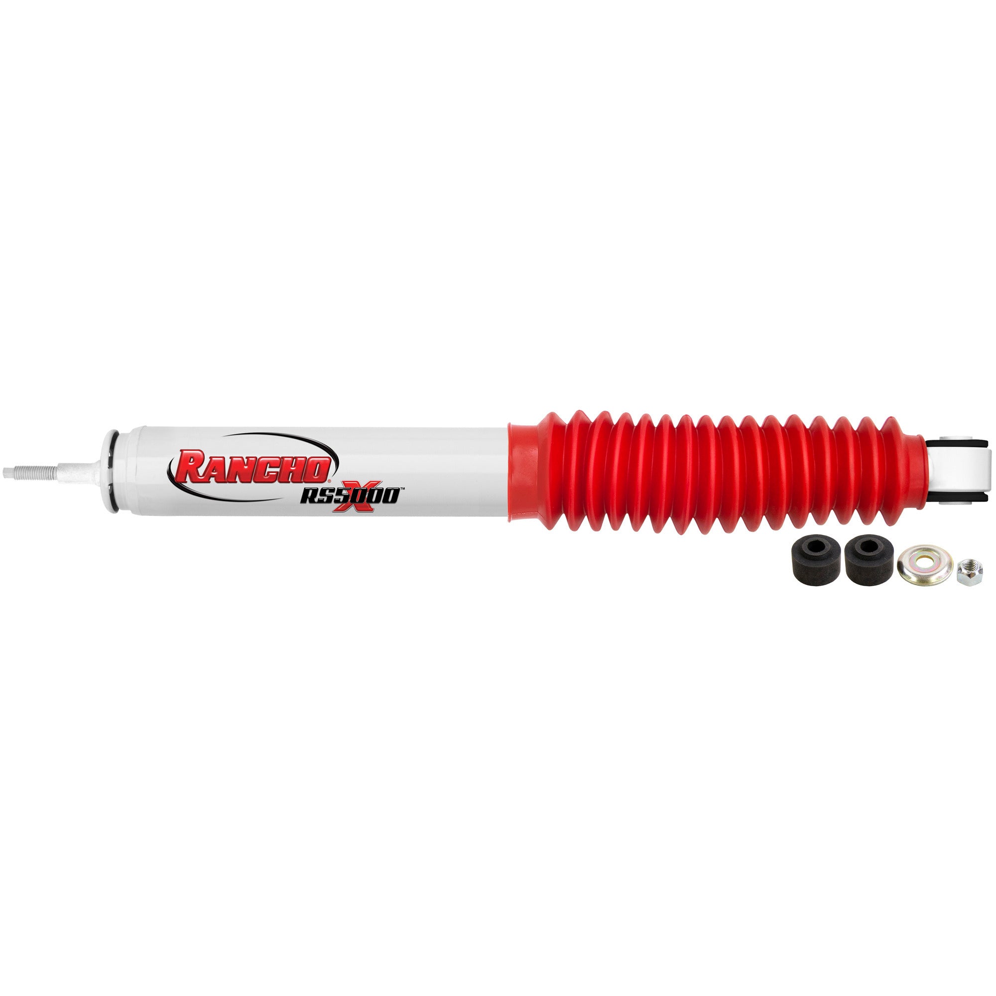 Rancho RS55043 RS5000X Series Twintube Shock Absorber, 14.97 Inch Compressed, 23.37 Inch Extended, 2.25 Inch Diameter, Steel Construction, White Finish