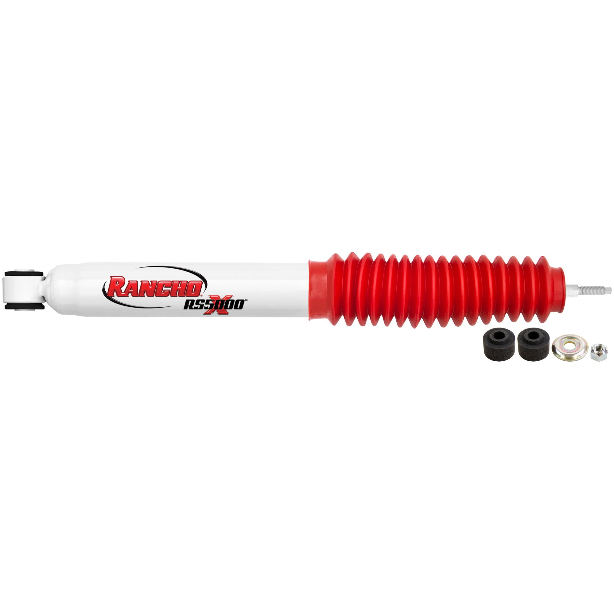 RANCHO RS55044 RS5000 Series Twintube Shock Absorber, 15.72 Inch Compressed, 24.86 Inch Extended, 2.17 Inch Diameter, Steel Construction, White Finish