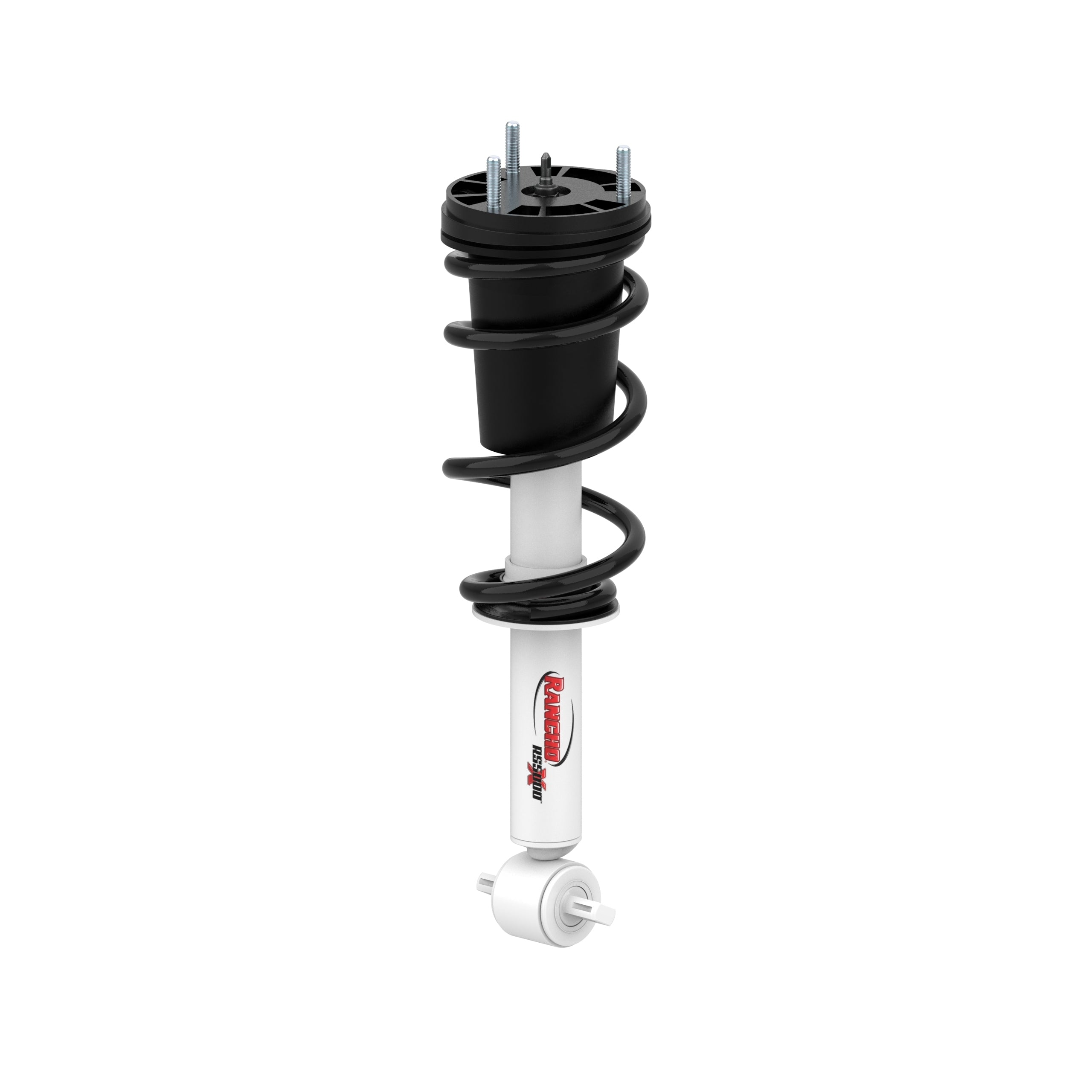 RANCHO RS551845 RS5000X Loaded Strut Assembly with Twintube Design, 15.61 Inch Compressed Length, 21.18 Inch Extended Length, Steel Construction, White Paint Finish