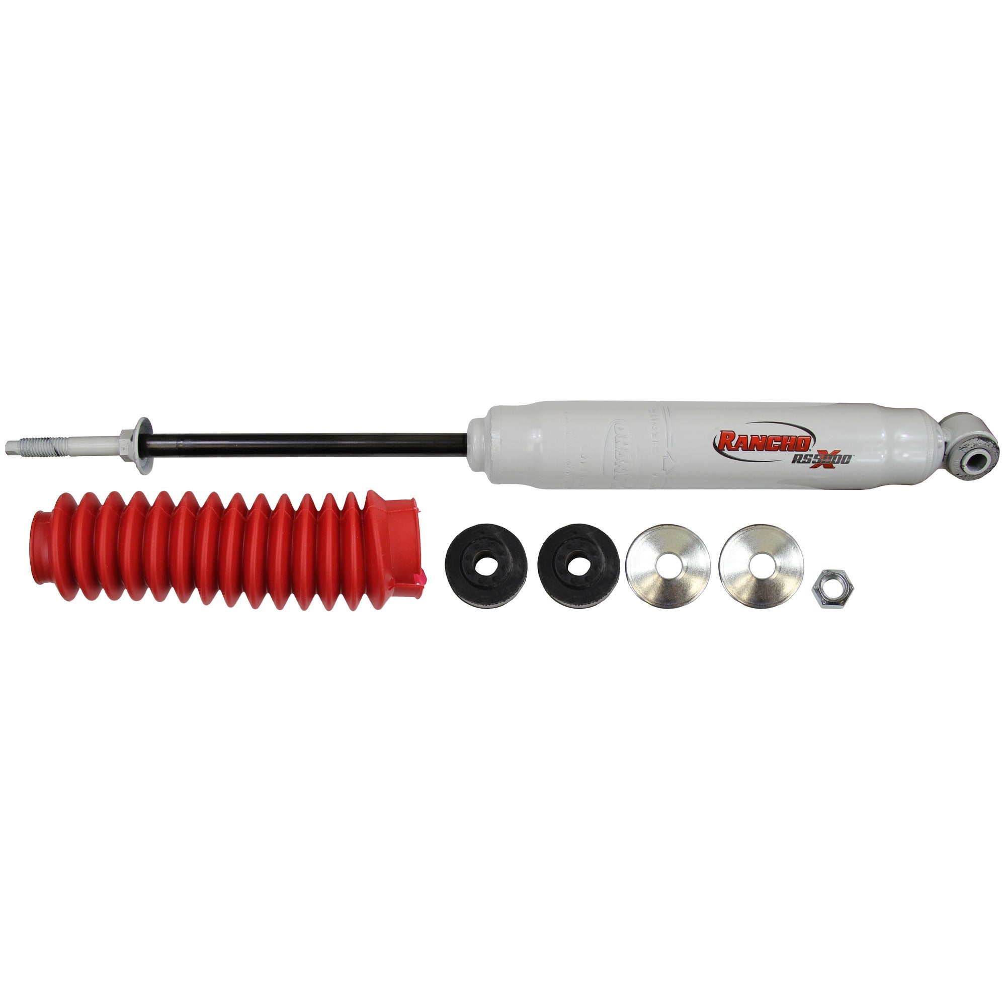 RANCHO RS55197 Shock Absorber for Fullsize Trucks, RS5000X Series, Twintube, 13.66 Inches Compressed, 22.06 Inches Extended, 2.25 Inch Diameter, Steel Construction, White Paint Finish