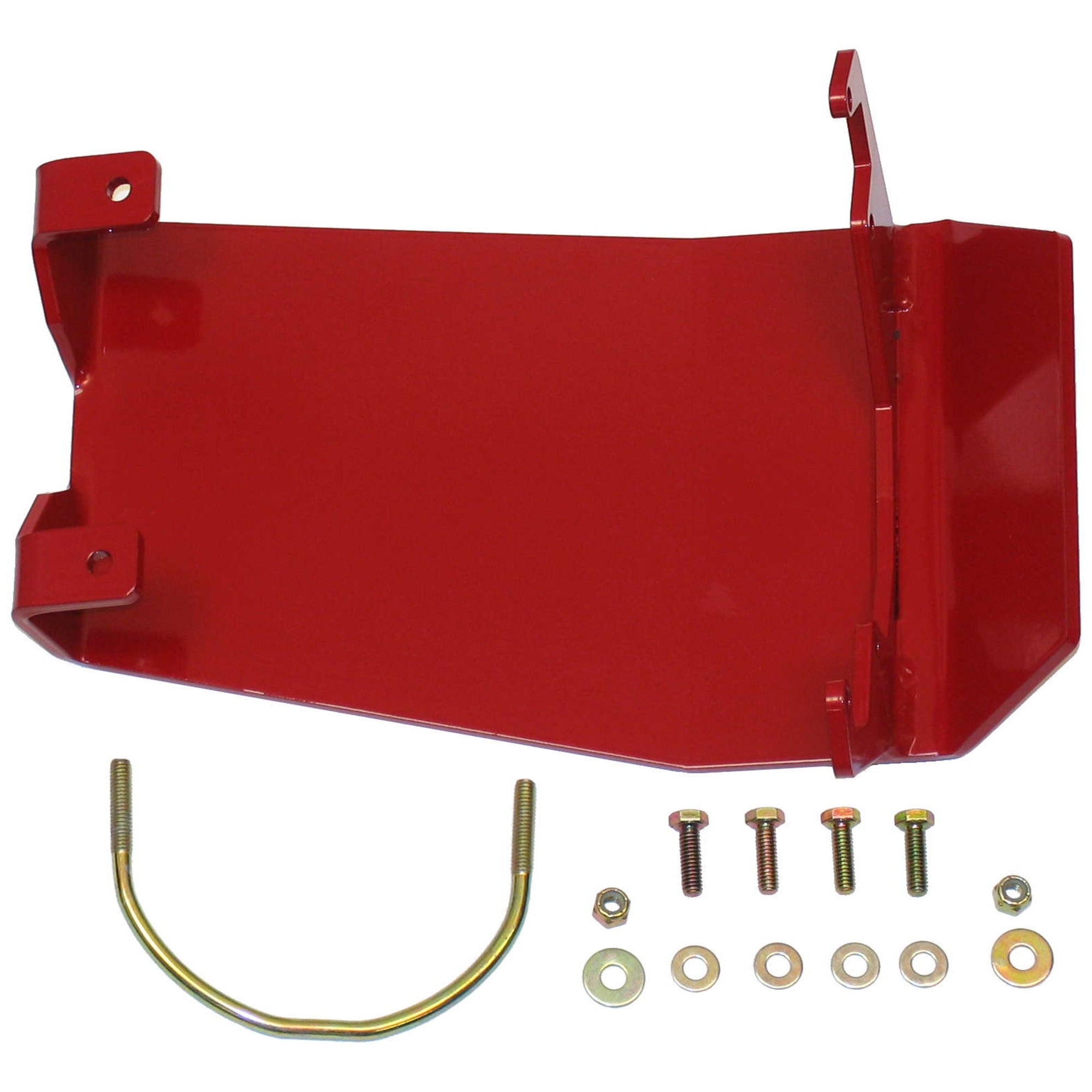 RANCHO RS6242 Rear Differential Skid Plate for Jeep Wrangler JK 2007-2016, Red Powder Coat