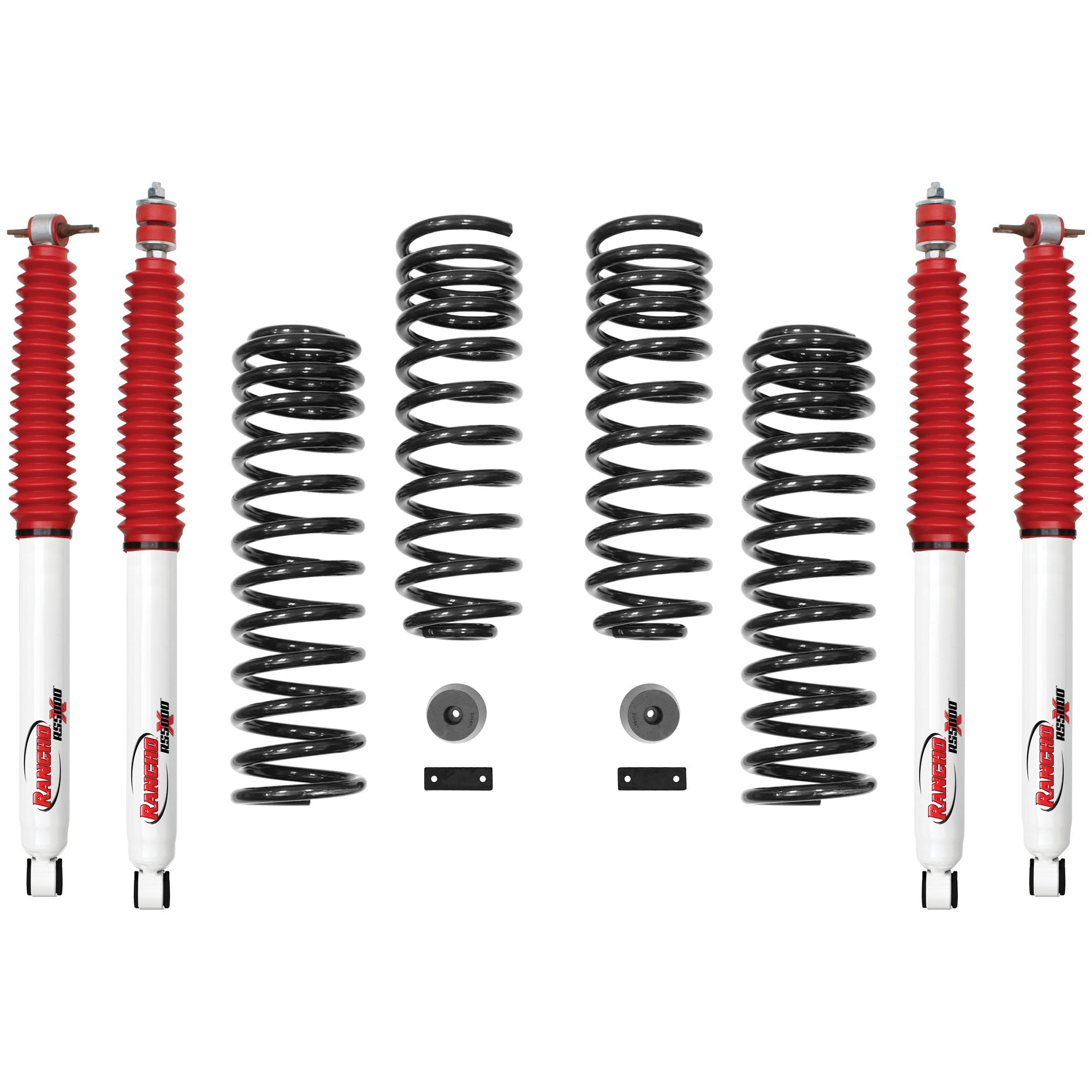 RANCHO RS66119BR5 Suspension Lift Kit for Jeep Wrangler JK 2007-2018, 2 Inch Lift with Shocks, Springs, and Hardware