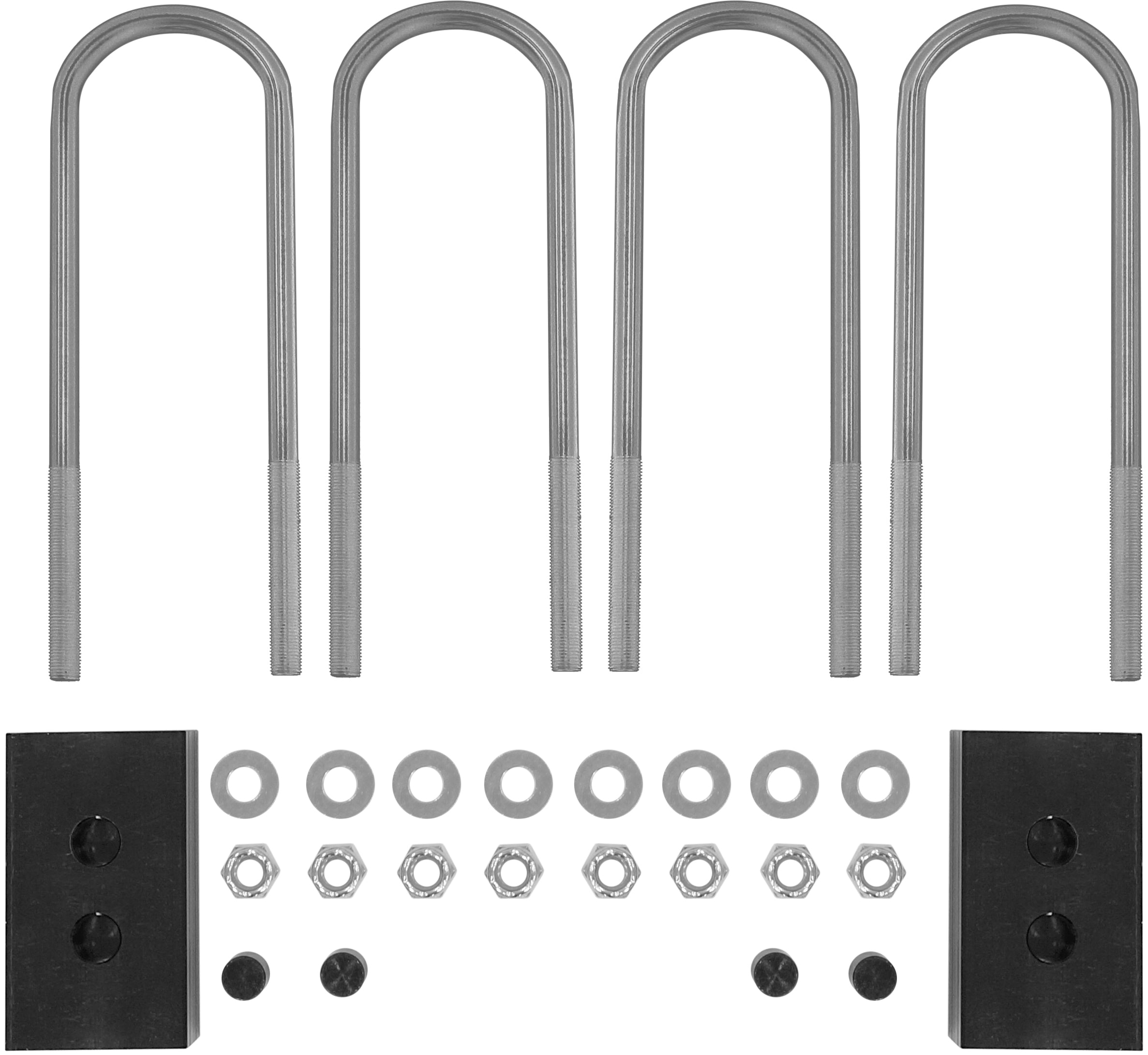 RANCHO RS70511 Rear Leaf Spring Block Kit for Ford F-150 with 1.5 Inch Lift, Aluminum Black Anodized