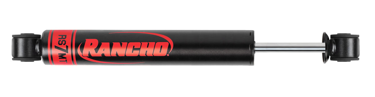 RANCHO RS77418 RS7MT Monotube Steering Stabilizer for Trucks and SUVs, 13.50 Inch Compressed, 20.63 Inch Extended, Satin Black Steel