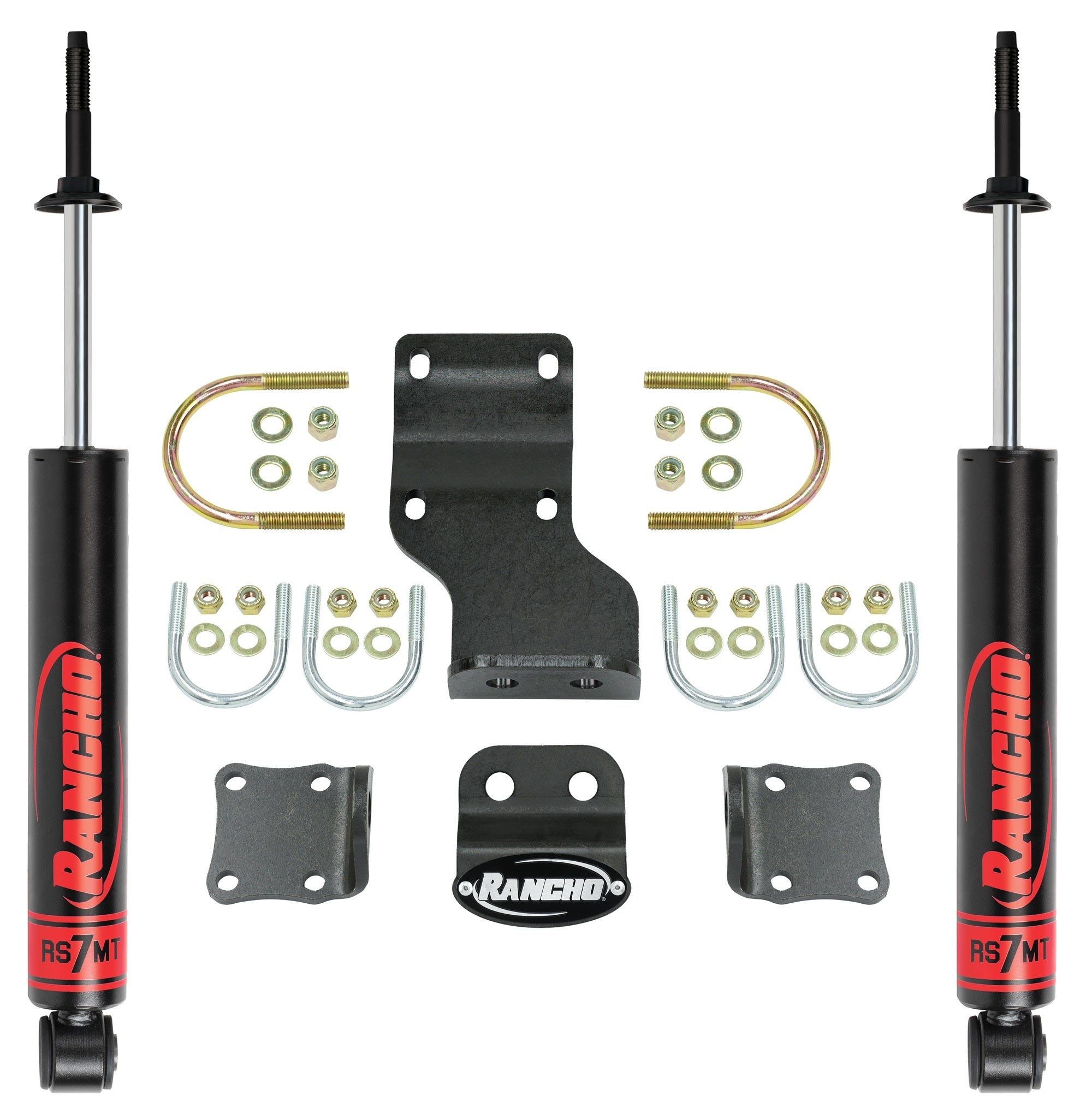 Ranch RS98107 Steering Stabilizer for Jeep Wrangler JL 2018-2023 Dual Mount with Brackets and Hardware