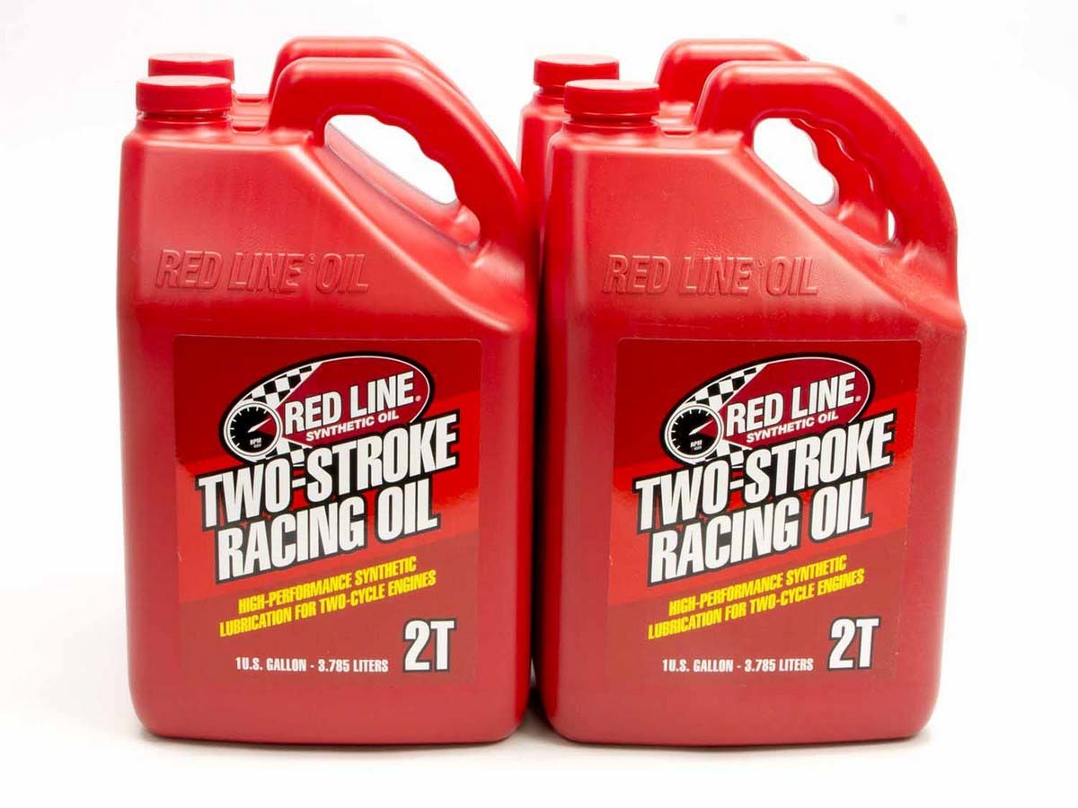Red Line Oil 40605 2 Cycle Racing Oil, Synthetic, 1 Gallon Jug, Set of 4