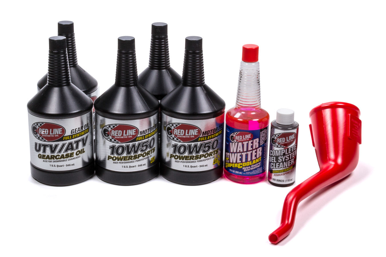 RedLine Oil UTV/ATV PowerPack Kit with 10W50 Motor Oil, Gearcase Oil, Coolant Additive, and Fuel System Cleaner