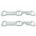 Remflex Exhaust Gasket for Pontiac V8 326-455 with 1.125 x 1.938 D Center Port and 1.500 x 1.938 Oval End Port, Graphite, Pair