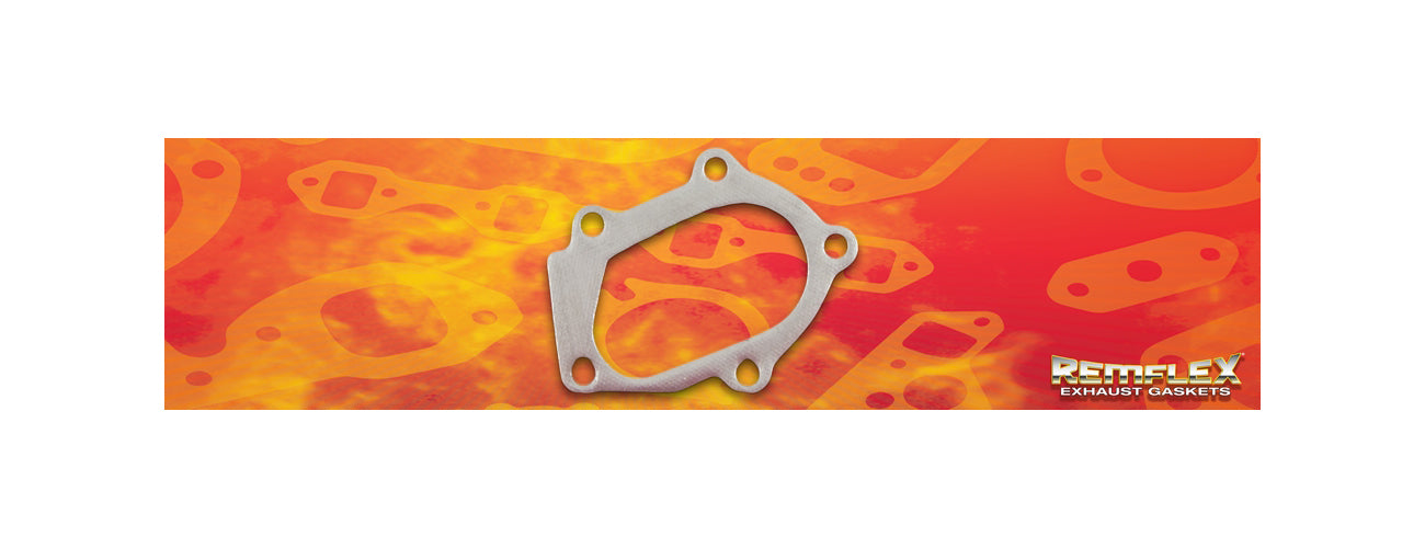 Remflex Exhaust Gasket Set T3/T4 Turbo Hybrid for Ford 2.3L with 2.25 Inch Diameter and Graphite Material