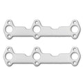 Remflex Exhaust Gaskets Pair for Chevy V6 2.8L, 3.1L, 3.4L - 1.25 Inch Round Port, Graphite