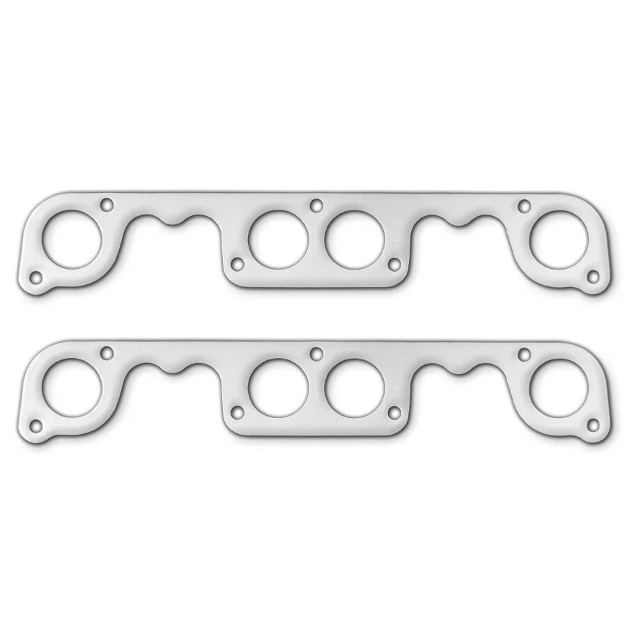 Remflex Exhaust Gasket Set for Small Block Chevy with Brodix Spread Port Heads, 1.875 Inch Round Port, Graphite Material