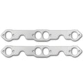 Remflex Exhaust Gasket Set for Small Block Chevy with Oval Ports - Graphite - Pair