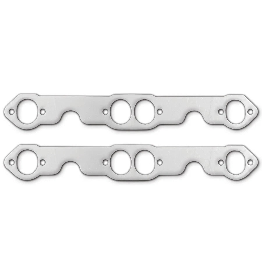 Remflex Exhaust Gasket Set for Small Block Chevy with Oval Ports - Graphite - Pair