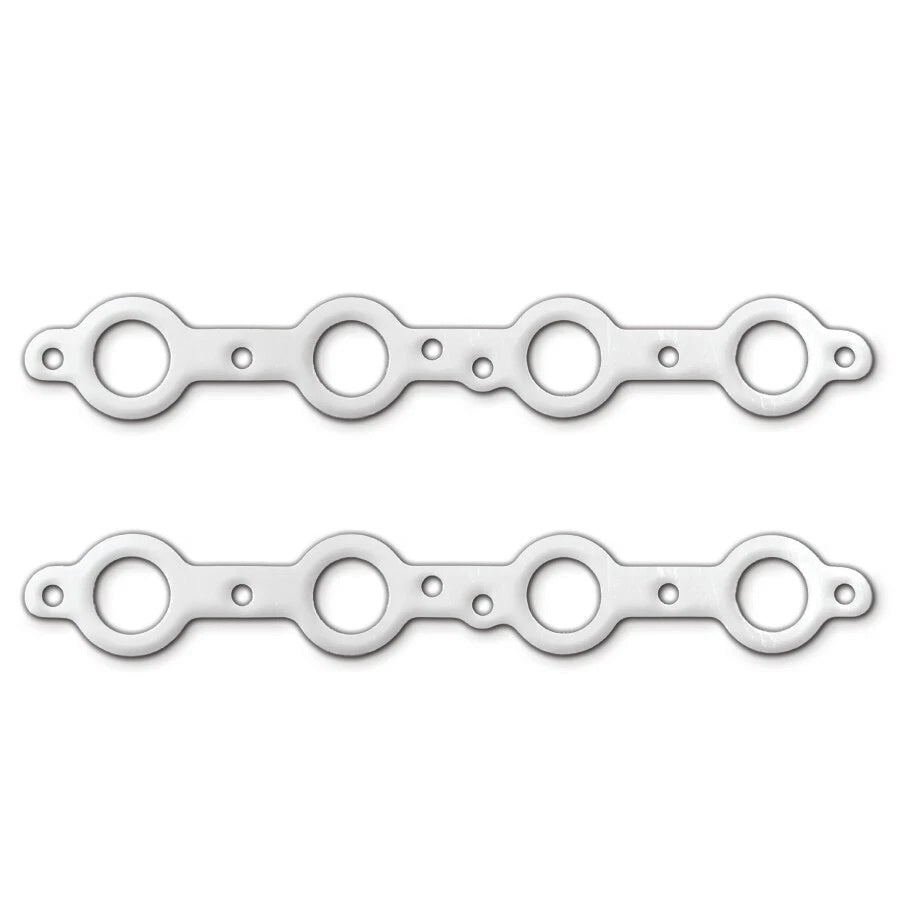 Remflex Exhaust Gasket Set for Chevy LS Series 1.5 Inch Round Port, Graphite Weld Bead Header Pair