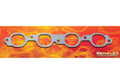 Remflex Exhaust Header Gasket Set for GM LS-Series 5.3L and 6.2L Engines, Stock Port, Oval Port, Graphite, Pair