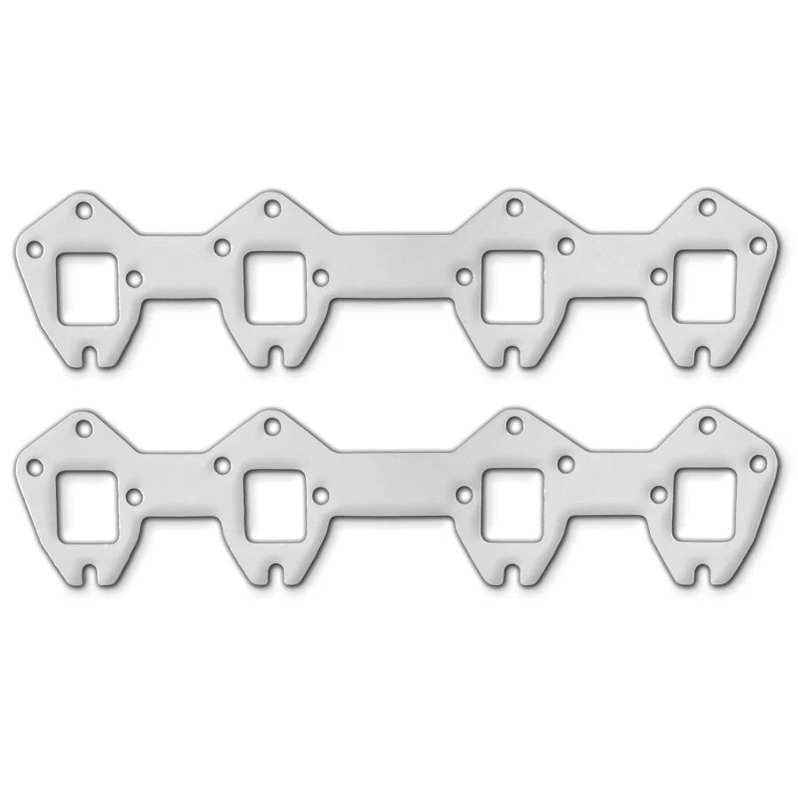 Remflex Exhaust Gasket Set BBF FE 332-428 for Ford FE-Series Engines, 1.500 x 1.813 Inch Square Port, Graphite, 16-Bolt Weld Bead Header Pair