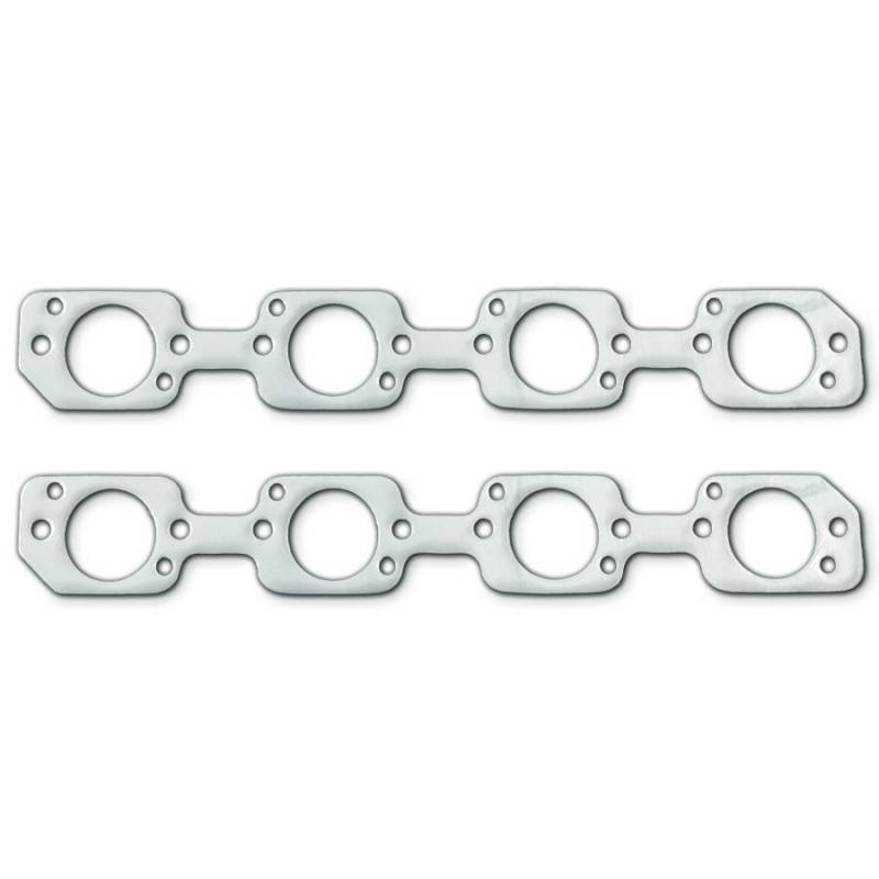 Remflex Exhaust Gasket Set for Small Block Ford with Twisted Wedge R Series Heads, 1.750 Inch Round Port, Graphite Material
