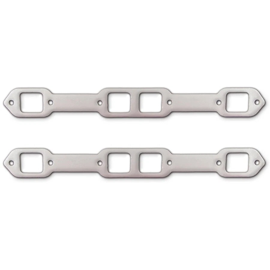 Remflex Exhaust Gasket Set for Mopar 440 Indy Head, 1.875 x 1.625 Inch Square Port, Graphite