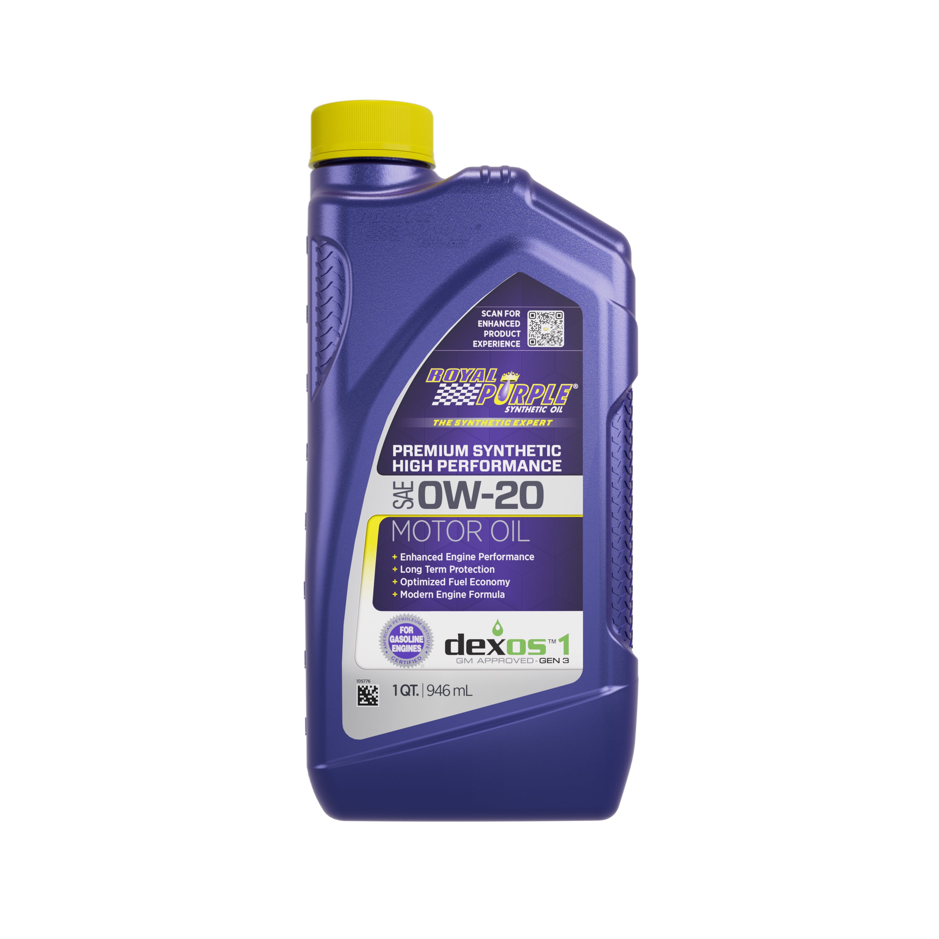 Royal Purple 01020 0W20 Multi-Grade SAE Synthetic Motor Oil, 1 Quart