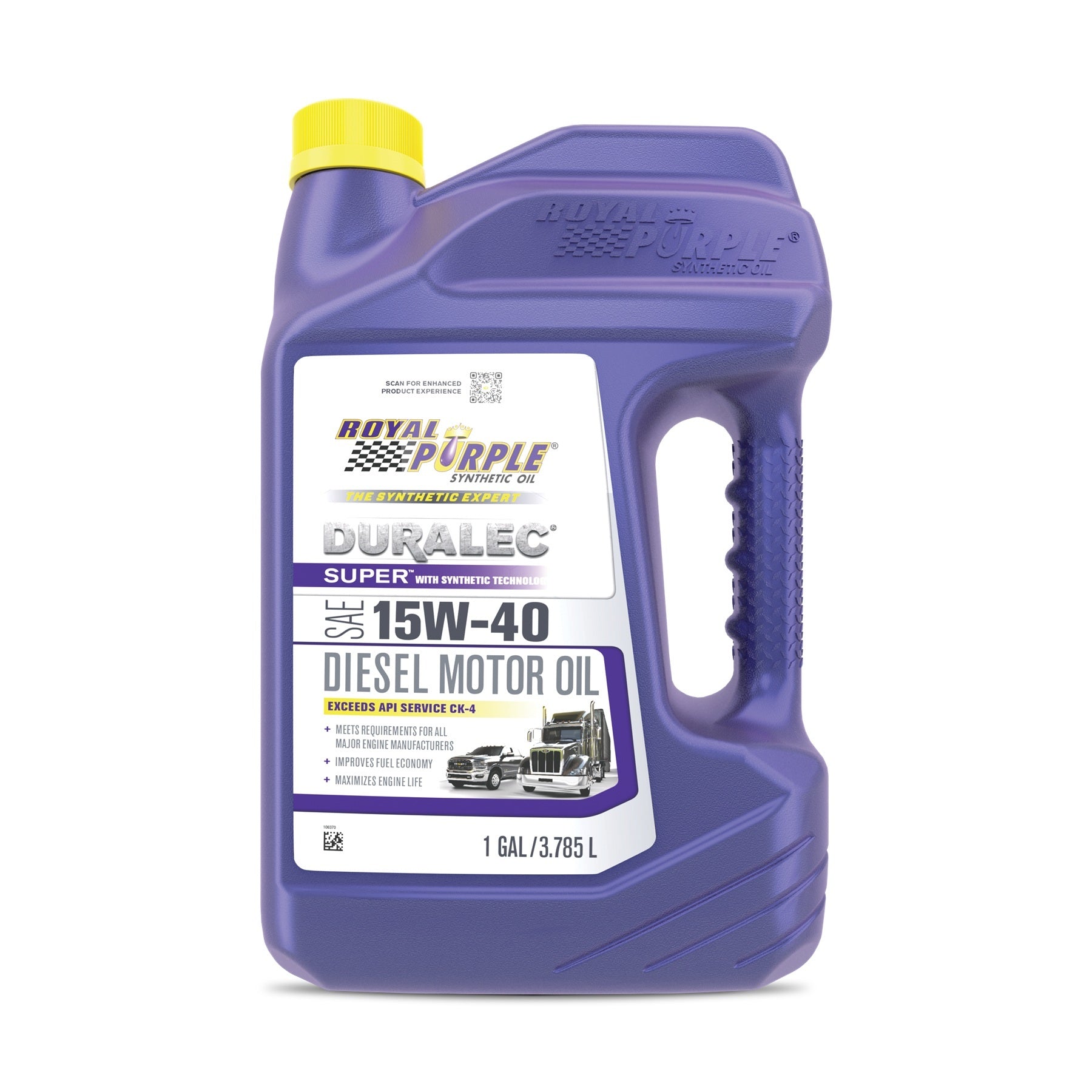 Royal Purple ROY04154 Duralec Super 15W40 Synthetic Motor Oil, 1 Gallon