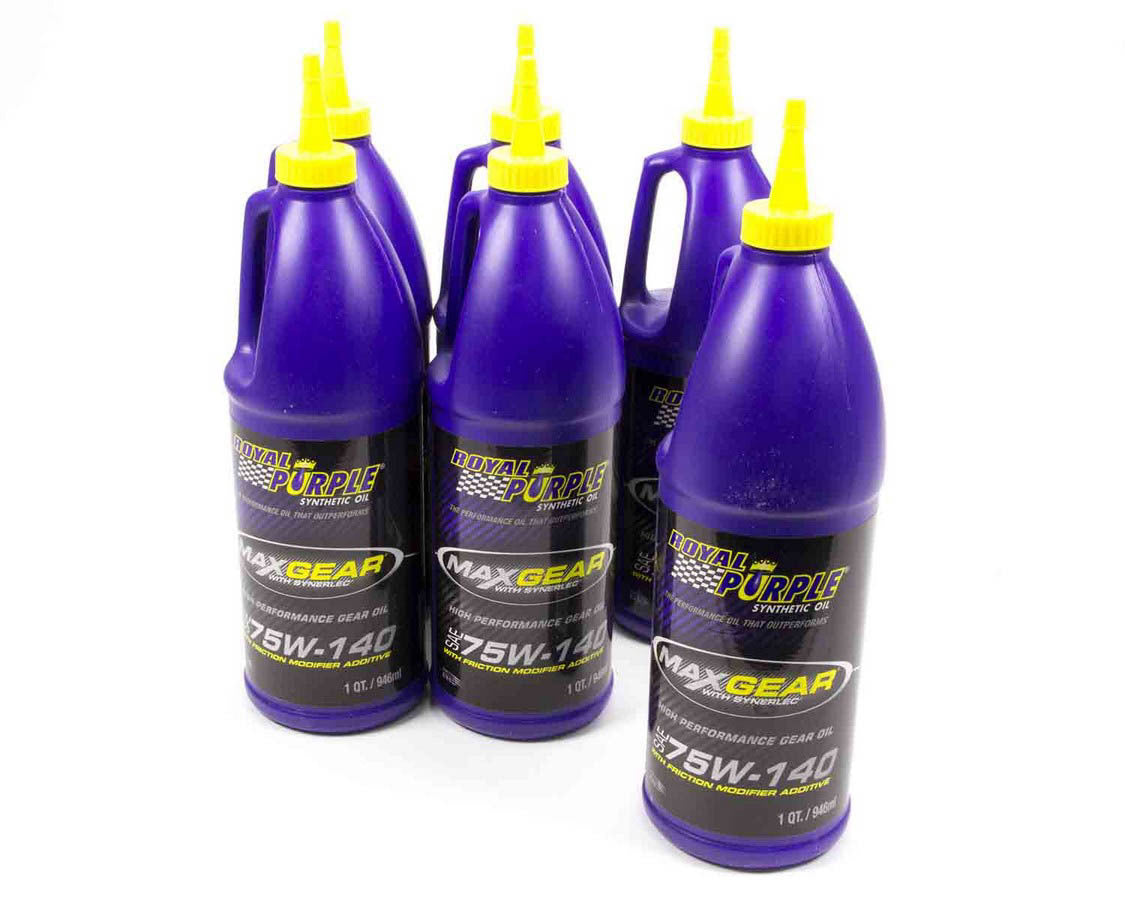 Royal Purple Max Gear 75W140 Synthetic Gear Oil with Limited Slip Additive, 6 Quarts