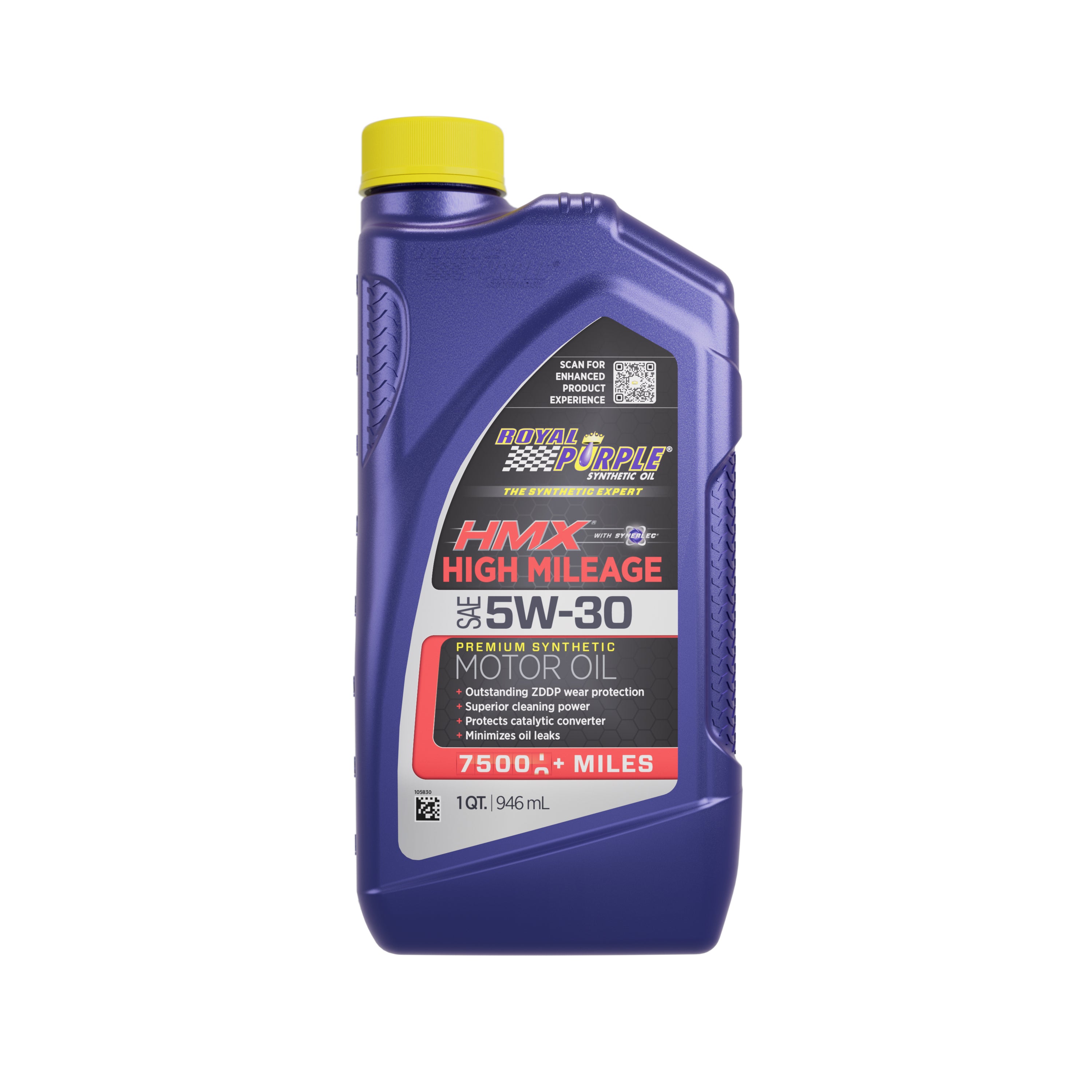 Royal Purple ROY11744 5W30 HMX High Mileage Synthetic Motor Oil, 1 Quart Bottle