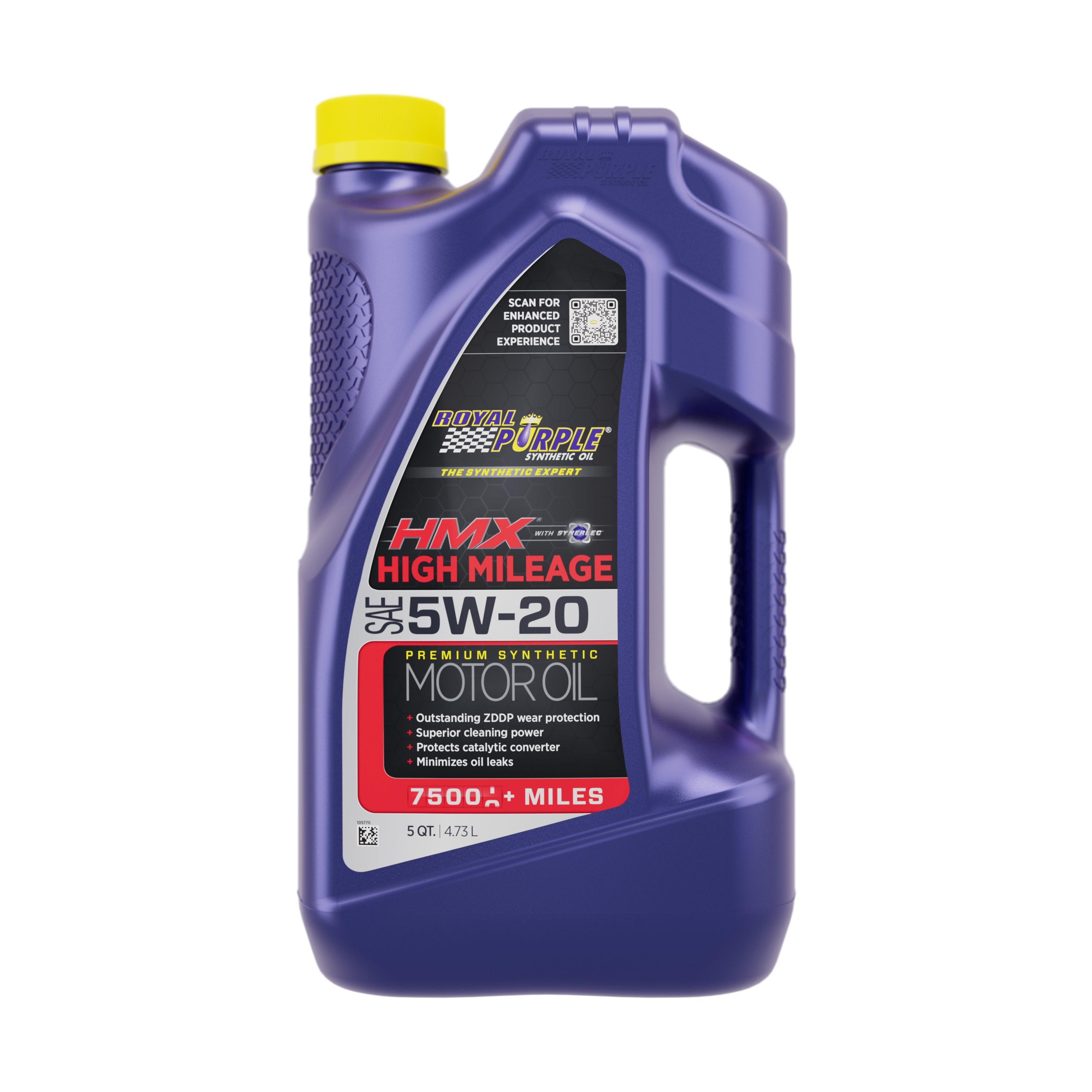Royal Purple HMX SAE Oil 5W20 High Mileage Synthetic Motor Oil - 5 Quart Bottles, Set of 3