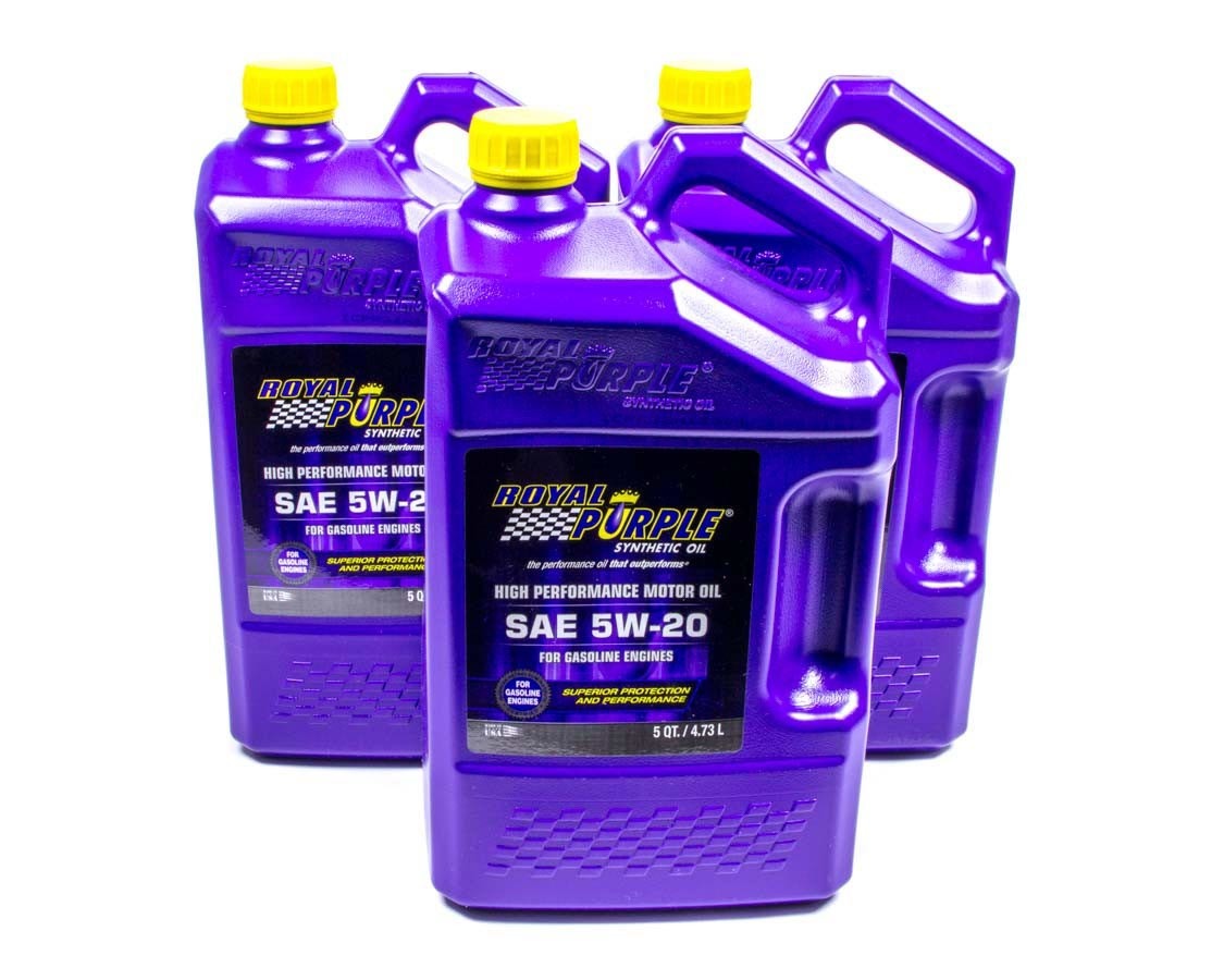 Royal Purple 53520 Max Gear 5W20 Synthetic Motor Oil, 3-Pack, 5 Quart Bottles