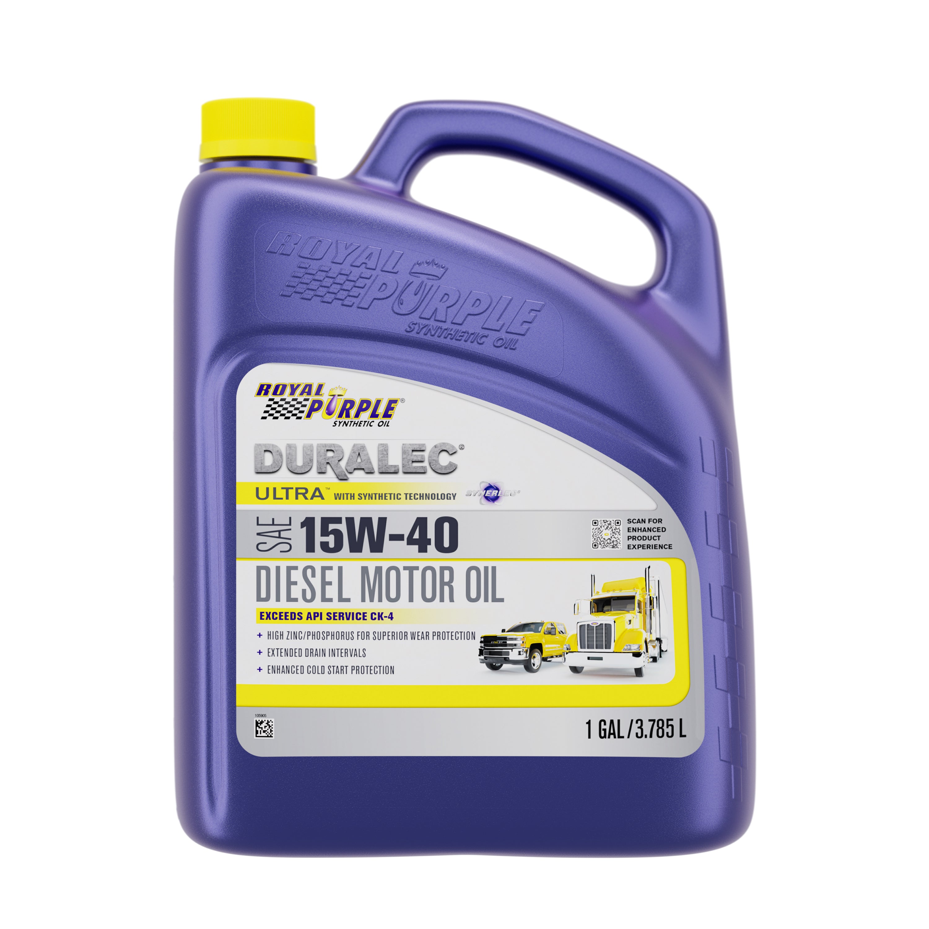 Royal Purple ROY80561 Duralec Ultra 15W40 Synthetic Motor Oil - 3 Gallon Set