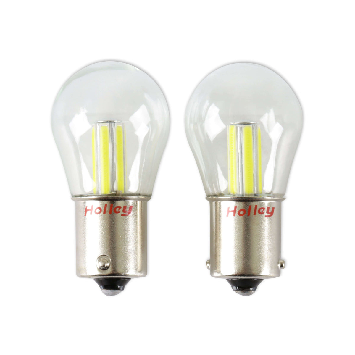 Holley RetroBright HLED04 1156 LED Turn Signal Bulbs Pair with 5700K Modern White Light