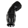 Russell 550533 6AN 45 Degree Pro PTFE Hose End Fitting Black Anodized Aluminum
