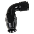 Russell 550563 8AN 90-Degree Pro PTFE Hose End with Aluminum Black Anodized Finish
