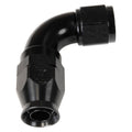 Russell 550613 10AN 90 Degree Pro PTFE Hose End Fitting, Black Anodized Aluminum