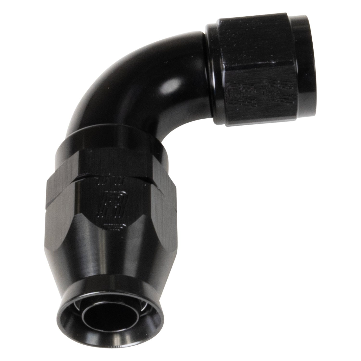 Russell 550613 10AN 90 Degree Pro PTFE Hose End Fitting, Black Anodized Aluminum