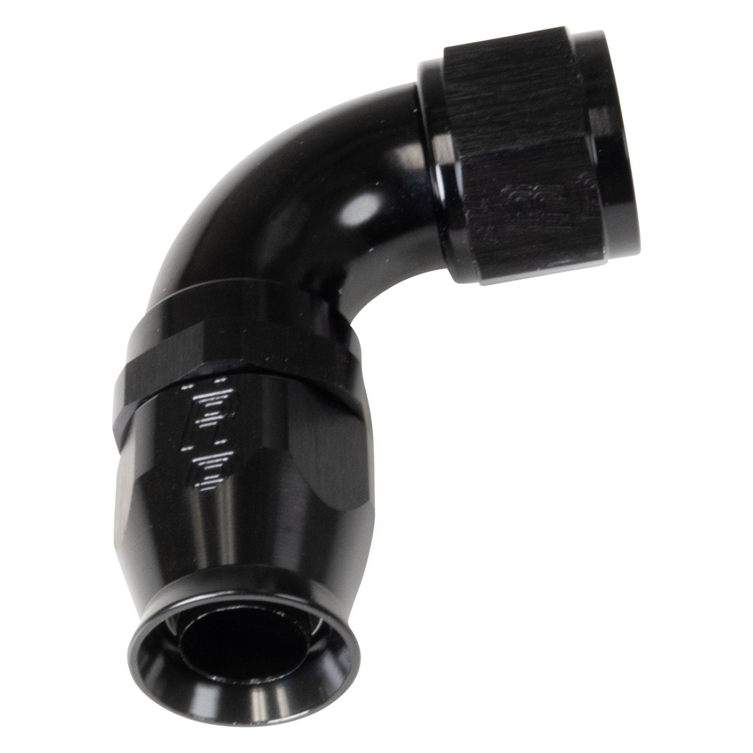 Russell 550663 12AN 90-Degree Pro PTFE Hose End Fitting Black Aluminum