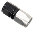 Russell 610043 Full Flow Straight Hose End Fitting for 10 AN Hoses, Aluminum, Black and Silver Anodized