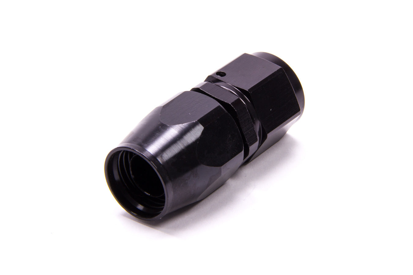 Russell 610045 #10 AN Full Flow Hose End Fitting, Straight, Aluminum, Black Anodized