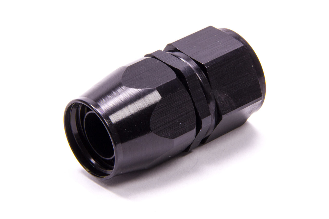 Russell 610055 #12 Straight Full Flow Hose End Fitting, Black Aluminum, 12 AN to 12 AN Female