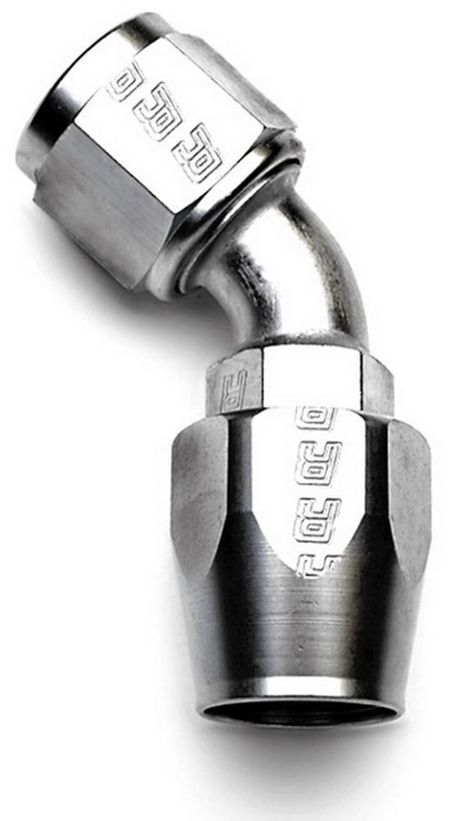 Russell 610091 Endura Hose Fitting - 6 AN 45 Degree Full Flow Aluminum Nickel Anodized