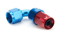 Russell 610170 #8 90 Degree Full Flow Hose End Fitting with 8 AN Female Swivel Aluminum Blue and Red Anodized