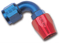 Russell #610180 10 AN 90 Degree Hose End Fitting Aluminum Blue and Red Anodized
