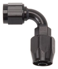 Russell 610195 Full Flow 90 Degree Hose End Fitting for 12 AN Hose, Black Anodized Aluminum