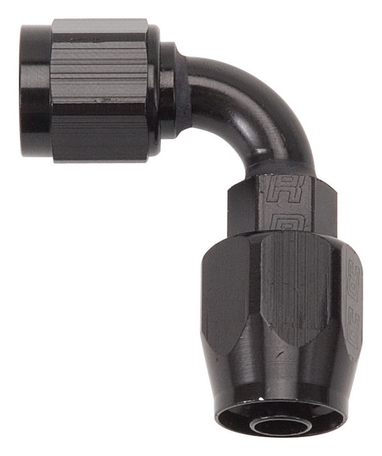 Russell 610195 Full Flow 90 Degree Hose End Fitting for 12 AN Hose, Black Anodized Aluminum