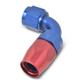 Russell 610210 ProClassic 20AN 90-Degree Hose End Fitting with Blue and Red Anodized Aluminum