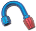 Russell 610260 6AN 180 Degree Hose End Fitting with Aluminum Blue and Red Anodized Finish